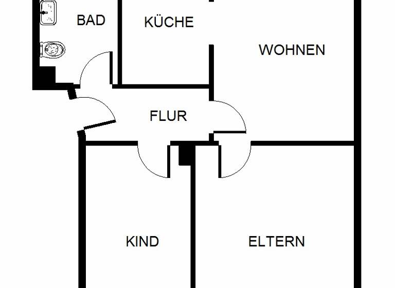 Wohnung zur Miete 399 € 3 Zimmer 51,8 m² 1. Geschoss Wallheckenweg 12 Hassel Gelsenkirchen 45896