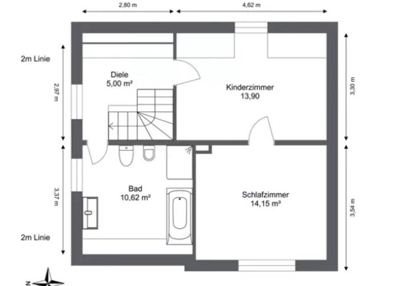 Doppelhaushälfte zum Kauf provisionsfrei 268.000 € 3 Zimmer 95 m² 352 m² Grundstück Innen Remscheid 42855