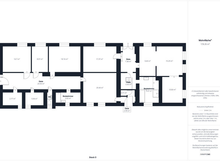 Mehrfamilienhaus zum Kauf 79.000 € 10 Zimmer 224 m² 607 m² Grundstück Hävern Petershagen 32469