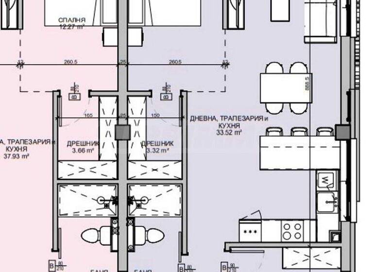 Studio zum Kauf 231.952 € 2 Zimmer 122,1 m² Borovets