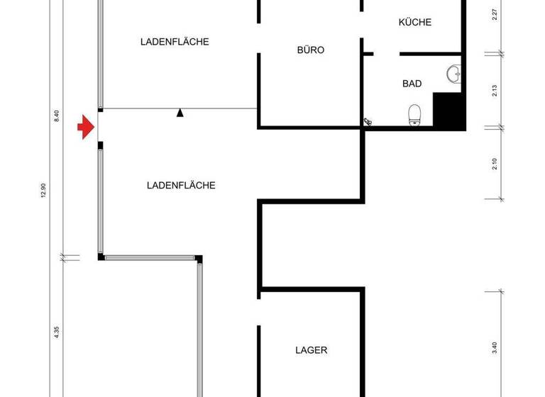 Laden zur Miete 650 € 2 Zimmer 75 m² Verkaufsfläche Seeheim Seeheim-Jugenheim / Seeheim 64342