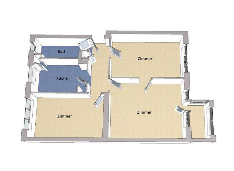 Wohnung zum Kauf 342.000 € 3 Zimmer 83 m² Mariendorf Berlin 12107