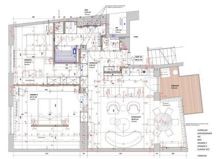 Terrassenwohnung zum Kauf 1.790.000 € 3 Zimmer 98,2 m² 6. Geschoss Wien,Innere Stadt 1010