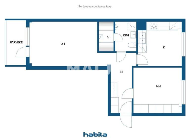 Studio zum Kauf 129.000 € 2 Zimmer 60 m² 4. Geschoss Suokatu 36 Kuopio 70110