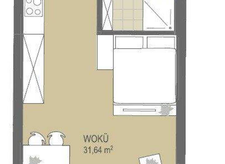 Studio zur Miete 630 € 1 Zimmer 3. Geschoss frei ab 01.06.2026 Dampfgasse Wien 1100