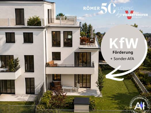 Wohnung zum Kauf - Erstbezug provisionsfrei 739.000 € 3 Zimmer 82,2 m² EG Römerstraße 50 Gilching Gilching 82205