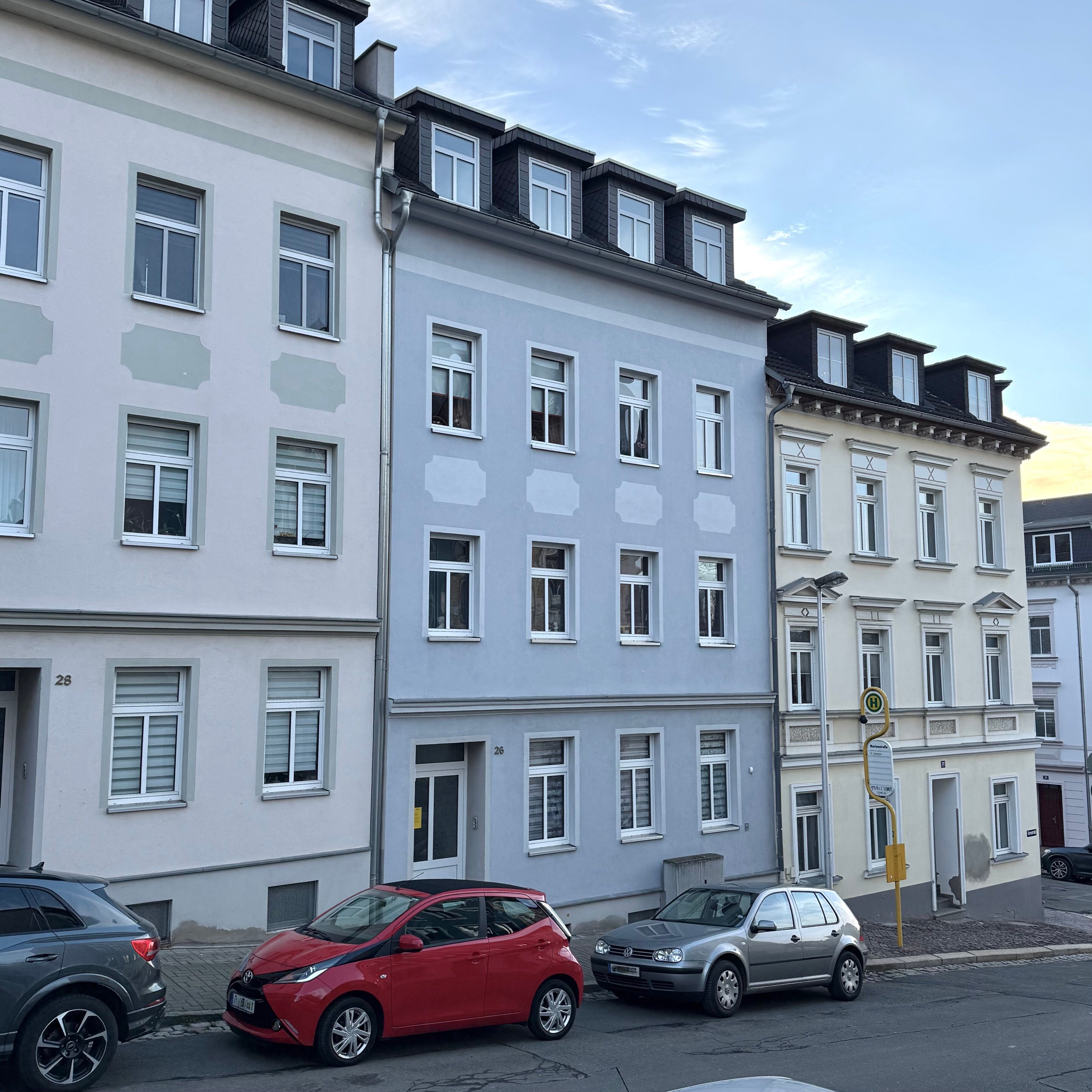 Wohnung zur Miete 375 € 2 Zimmer 63 m²<br/>Wohnfläche 1.<br/>Geschoss Turmstraße 26 Ostviertel Gera 07546