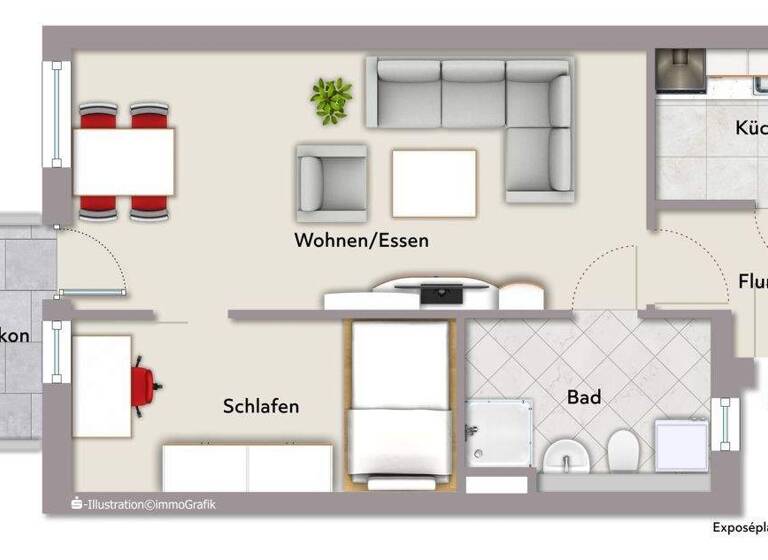 Wohnung zum Kauf provisionsfrei 148.000 € 2 Zimmer 45,1 m² 1. Geschoss Oberreut Karlsruhe / Oberreut 76189