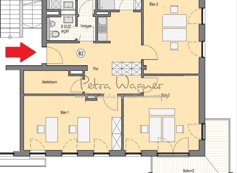Bürofläche zur Miete 1.690 € 3 Zimmer 104,3 m² Bürofläche Oberau Freiburg 79102