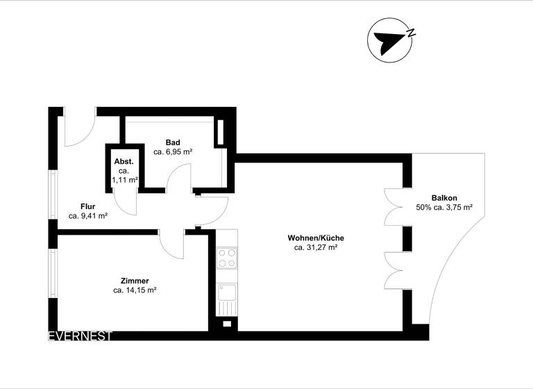 Wohnung zum Kauf 403.800 € 2 Zimmer 66 m²<br/>Wohnfläche 3.<br/>Geschoss Lichterfelde Berlin 12207