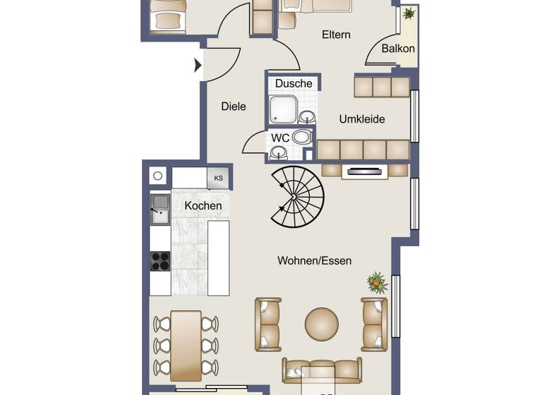 Wohnung zum Kauf 385.000 € 4 Zimmer 96,6 m²<br/>Wohnfläche Dachgeschoss<br/>Geschoss Schömberg Schömberg 75328