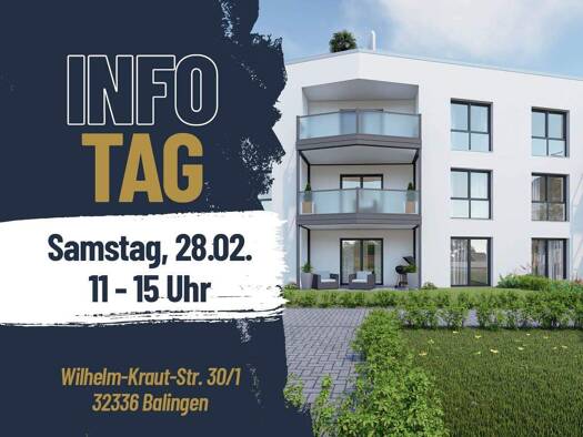 Wohnung zum Kauf - Neubau provisionsfrei 539.000 € 4 Zimmer 121,8 m² Wilhelm-Kraut-Straße 30 Balingen 72336