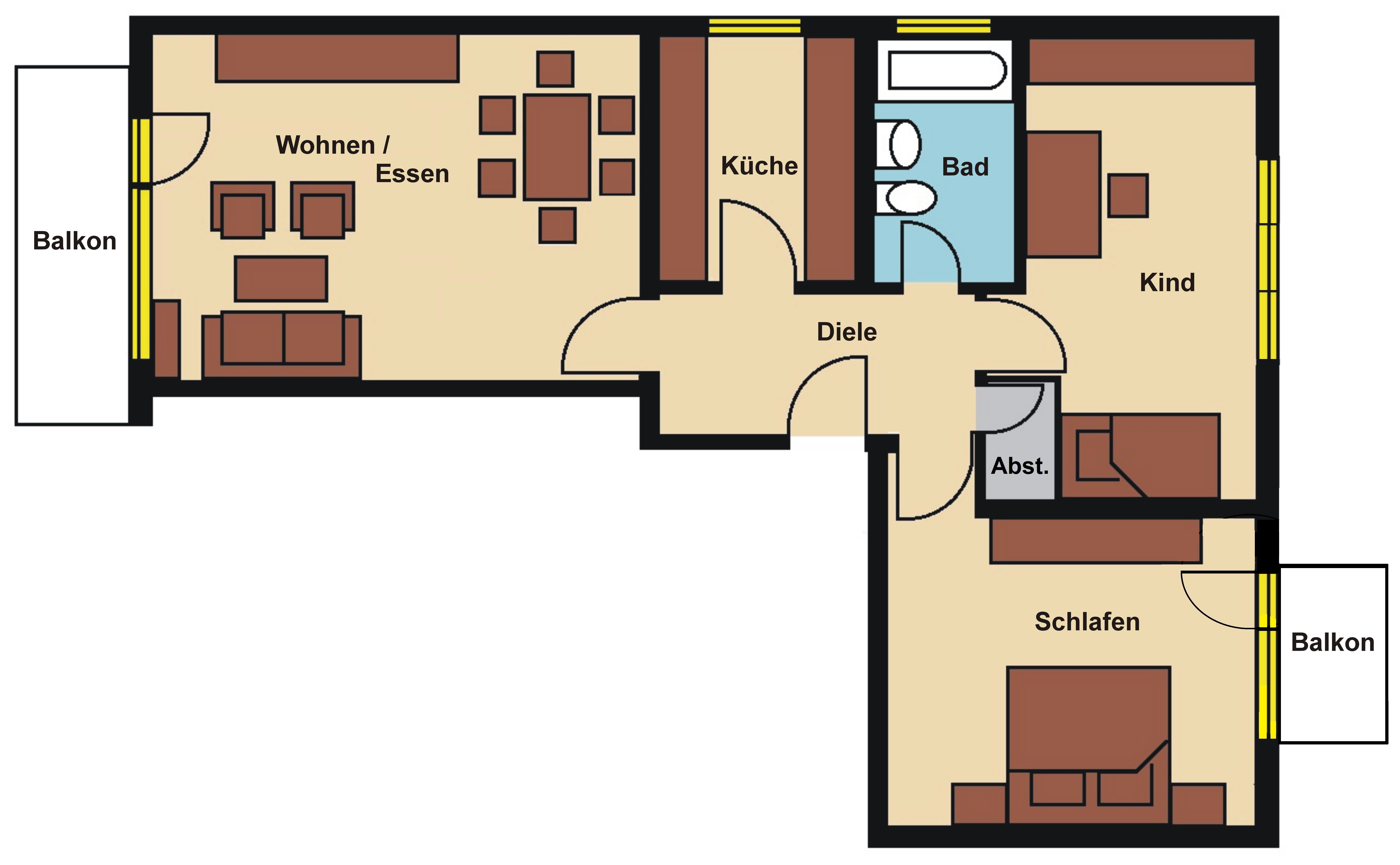 Wohnung zur Miete 780 € 3 Zimmer 80 m²<br/>Wohnfläche 1.<br/>Geschoss 01.02.2025<br/>Verfügbarkeit Schlebusch - Nord Leverkusen 51375