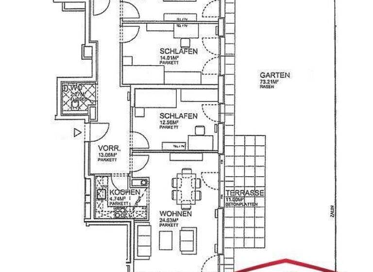 Wohnung zur Miete 1.563 € 4 Zimmer EG frei ab 01.05.2026 Schützengasse Wien 1030