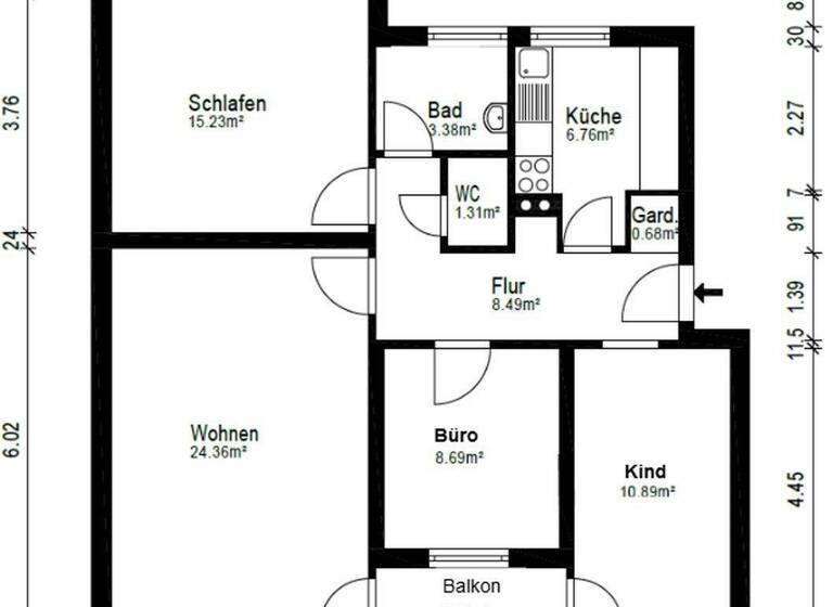 Wohnung zum Kauf provisionsfrei 289.000 € 4 Zimmer 80 m² EG Eversten Oldenburg 26131