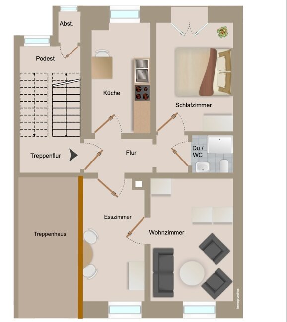 Wohnung zum Kauf 299.000 € 2,5 Zimmer 52,8 m²<br/>Wohnfläche 1.<br/>Geschoss Alt-Stühlinger Freiburg im Breisgau 79106