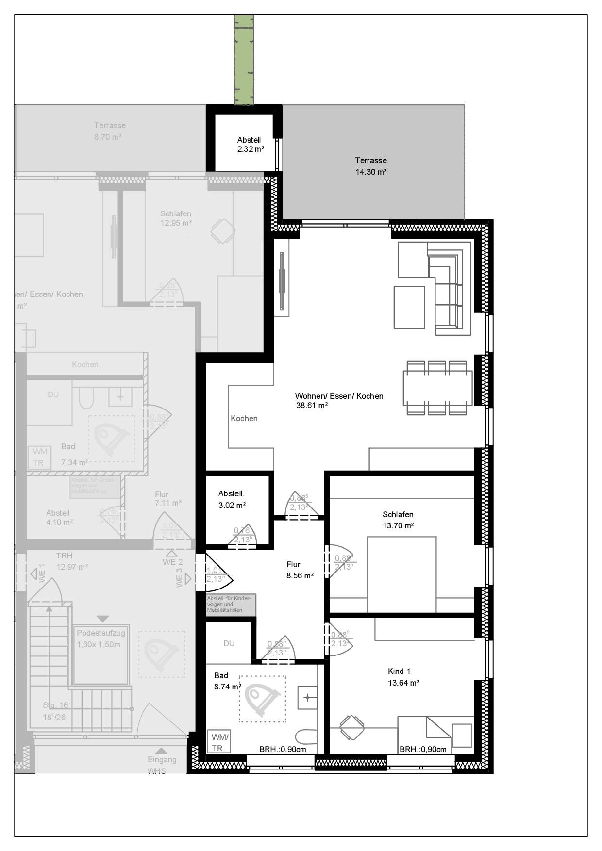 Wohnung zum Kauf 402.795 € 3 Zimmer 89,5 m²<br/>Wohnfläche EG<br/>Geschoss Drosselstraße 12 Greven Greven 48268