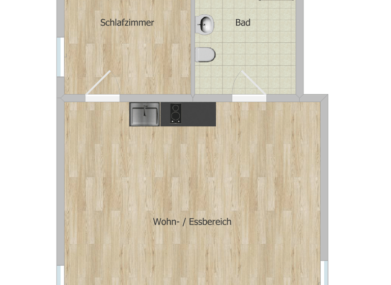 Wohnung zur Miete 300 € 2 Zimmer 32 m² EG Ilmenau 98693