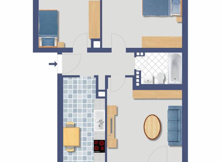 Wohnung zum Kauf provisionsfrei 219.000 € 3 Zimmer 66,7 m²<br/>Wohnfläche 2.<br/>Geschoss Mezgerwaidring 21 Radolfzell Radolfzell am Bodens 78315