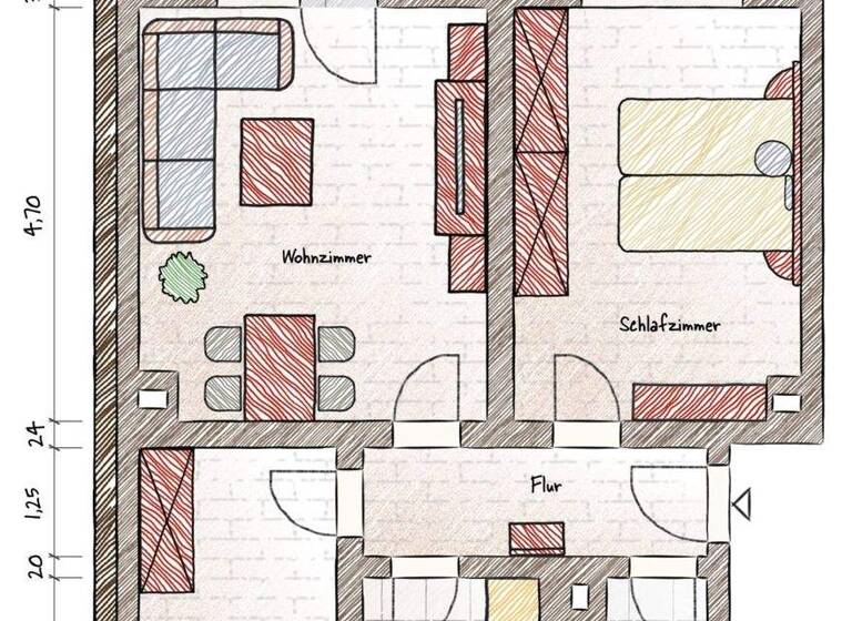 Wohnung zum Kauf 67.000 € 3 Zimmer 60,5 m² Klieken Coswig 06869