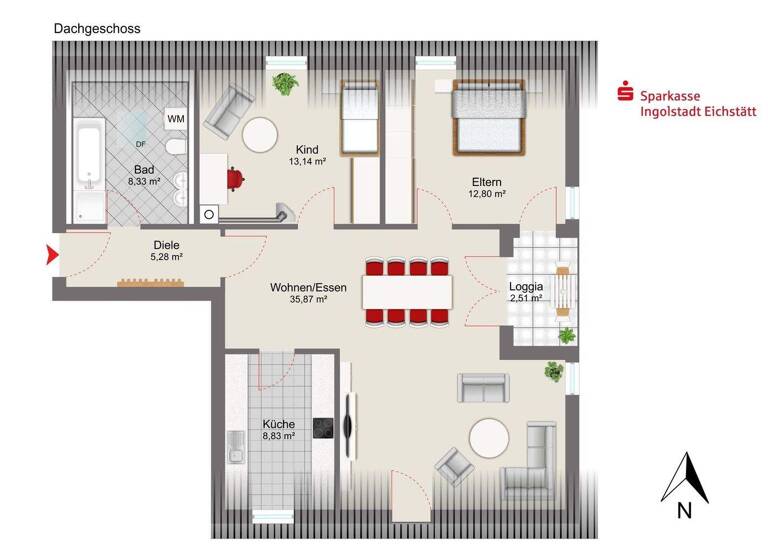 Wohnung zum Kauf 289.000 € 3 Zimmer 84 m² frei ab sofort Hepberg 85120