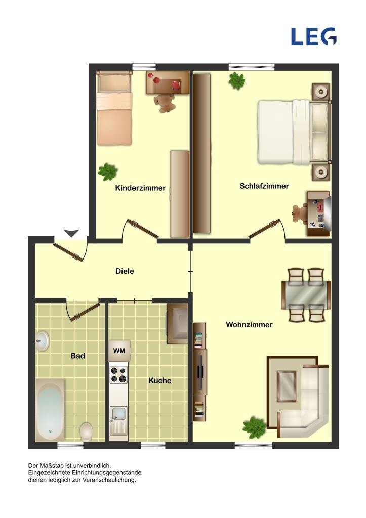 Wohnung zur Miete 369 € 3,5 Zimmer 52,4 m²<br/>Wohnfläche 1.<br/>Geschoss Albert-Funk-Straße 138 Statistischer Bezirk 52 Hamm 59077