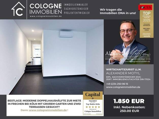 Reihenmittelhaus zur Miete 1.600 € 5 Zimmer 125 m² 355 m² Grundstück Heinrichstraße 24 Frechen 50226
