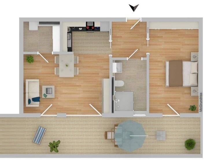 Wohnung zur Miete 900 € 2 Zimmer 81,4 m² 3. Geschoss frei ab 01.06.2026 Münchsmünster 85126