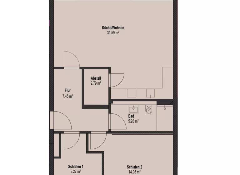 Studio zum Kauf provisionsfrei 531.000 € 2 Zimmer 74 m²<br/>Wohnfläche 1.<br/>Geschoss Echternach 6463