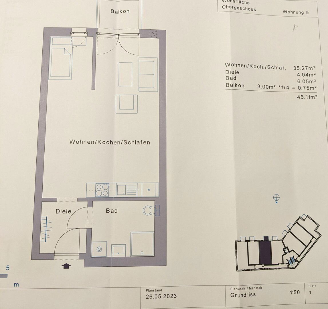 Wohnung zur Miete 650 € 1 Zimmer 46 m²<br/>Wohnfläche 1.<br/>Geschoss Kastanienallee 24 Tostedt Tostedt 21255