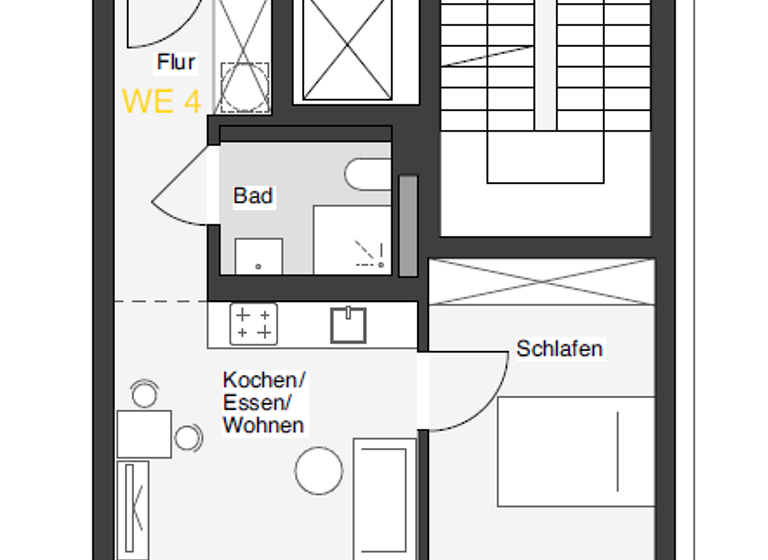 Wohnung zum Kauf provisionsfrei als Kapitalanlage geeignet 300.000 € 2 Zimmer 34 m²<br/>Wohnfläche Hindenburgstraße 22 Löwenich Erlangen 91054