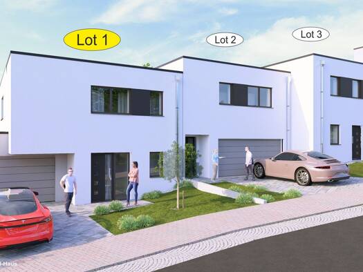 Reihenendhaus zum Kauf - Erstbezug provisionsfrei 1.444.000 € 4 Zimmer 175,4 m² 616 m² Grundstück Peppange 3391