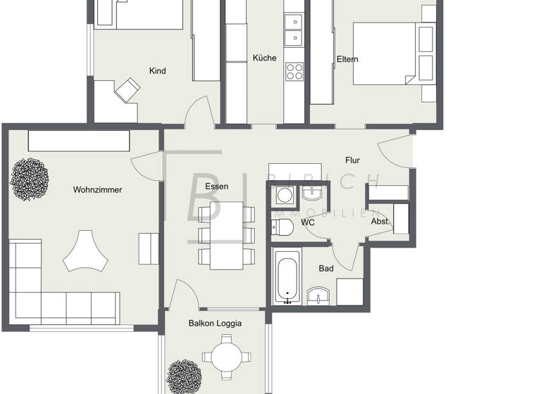 Wohnung zum Kauf 271.400 € 3,5 Zimmer 84,2 m²<br/>Wohnfläche 1.<br/>Geschoss Biberach Biberach an der Riß 88400