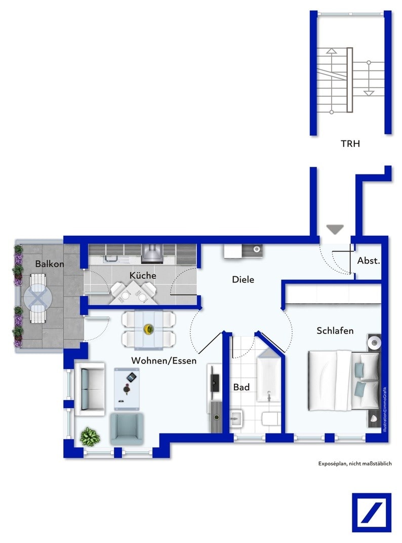 Wohnung zum Kauf 242.000 € 2 Zimmer 62,5 m²<br/>Wohnfläche 1.<br/>Geschoss Feyen 1 Trier 54294