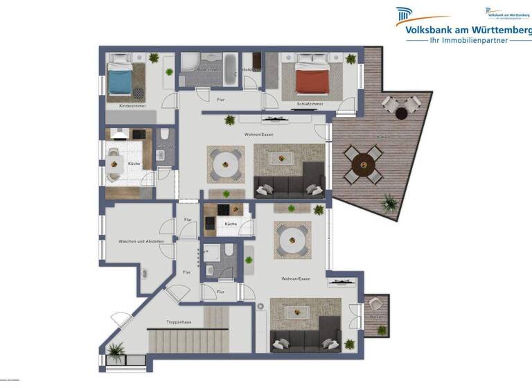 Wohnung zum Kauf 497.500 € 4 Zimmer 127 m² 2. Geschoss Obertürkheim Stuttgart / Obertürkheim 70329