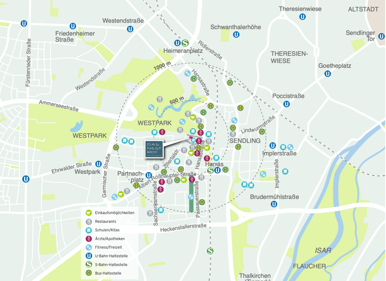Terrassenwohnung zum Kauf provisionsfrei 883.000 € 3 Zimmer 75 m² EG frei ab sofort Nestroystraße 11 Sendling-Westpark München 81373