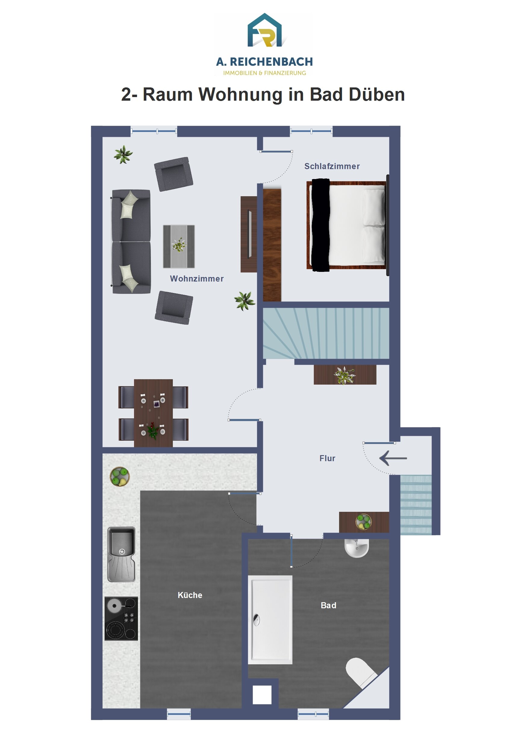 Wohnung zur Miete 490 € 2 Zimmer 72 m²<br/>Wohnfläche EG<br/>Geschoss ab sofort<br/>Verfügbarkeit Torgauer Straße 35 A Bad Düben Bad Düben 04849