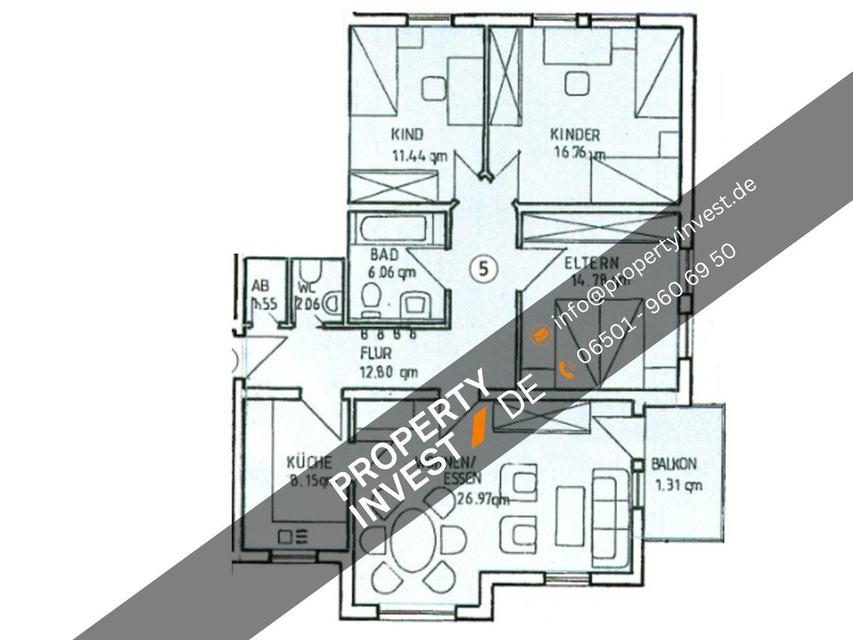 Wohnung zum Kauf 260.000 € 5 Zimmer 101,2 m²<br/>Wohnfläche Bombogen Wittlich / Bombogen 54516