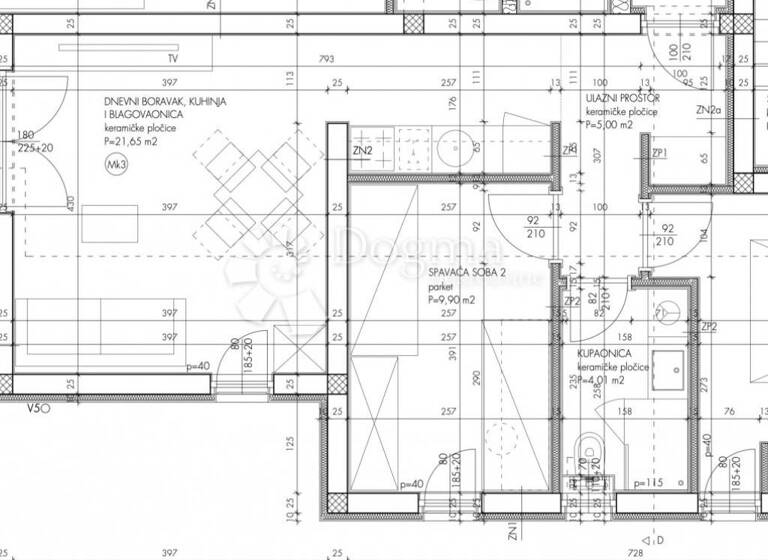 Wohnung zum Kauf 248.000 € 3 Zimmer 62 m² 2. Geschoss Sibenik