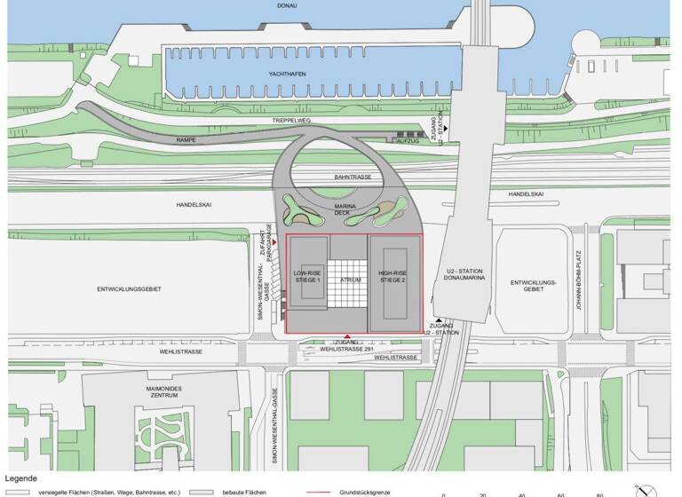 Terrassenwohnung zum Kauf 990.000 € 3 Zimmer 75,3 m² 37. Geschoss frei ab sofort Wehlistraße Wien 1020