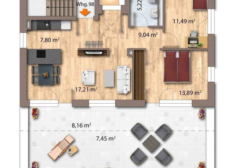 Penthouse zur Miete 1.295 € 3 Zimmer 80,3 m² 3. Geschoss frei ab sofort Stuttgarter Straße 127 Bietigheim Bietigheim-Bissingen 74321