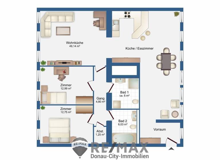 Wohnung zum Kauf 820.000 € 3 Zimmer 110 m² 4. Geschoss Wien 1040