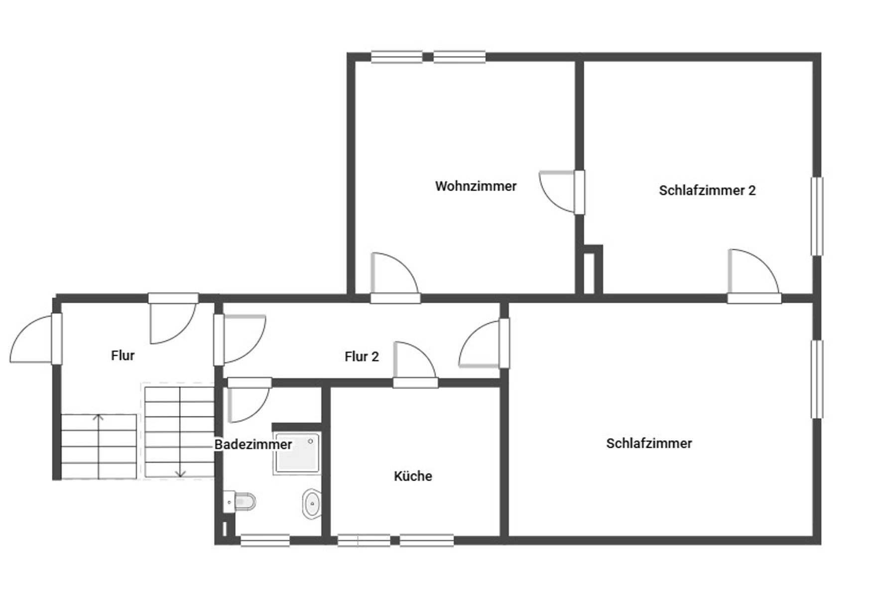 Immobilie zum Kauf als Kapitalanlage geeignet 64.900 € 3 Zimmer 58 m²<br/>Fläche Höckendorf Laußnitz 01936