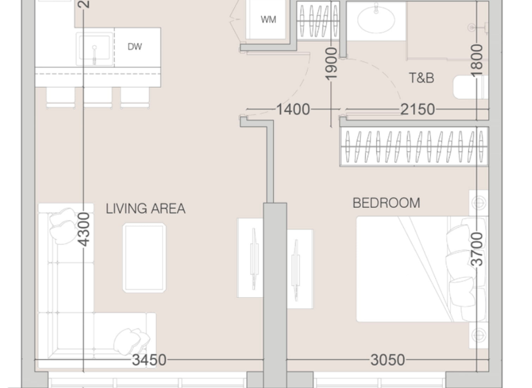Wohnung zum Kauf provisionsfrei 191.940 € 2 Zimmer 60,3 m²