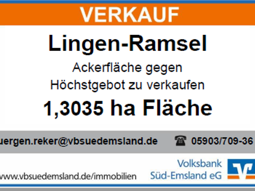 Landwirtschaftliche Fläche zum Kauf 13.035 m² Grundstück Baccum Lingen 49811
