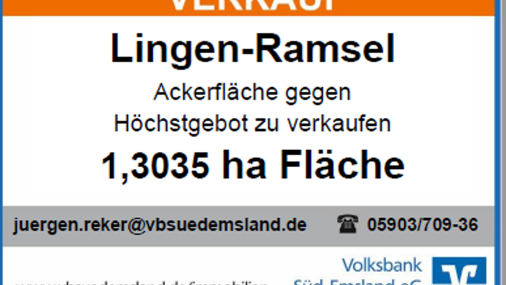Landwirtschaftliche Fläche zum Kauf 13.035 m² Grundstück Baccum Lingen 49811