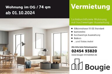 Wohnung zur Miete 894 € 2 Zimmer 74 m² 1. Geschoss Waldenrath Heinsberg-Waldenrath 52525