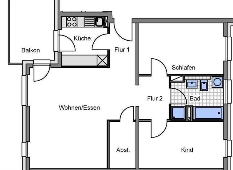 Wohnung zur Miete 1.268 € 3 Zimmer 86,1 m² 2. Geschoss frei ab 08.03.2026 Berliner Allee 8E Darmstadt 64295
