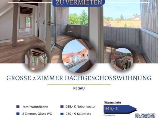 Wohnung zur Miete - Erstbezug 730 € 2 Zimmer 73,5 m² EG frei ab 01.01.2027 Pegau Pegau 04523