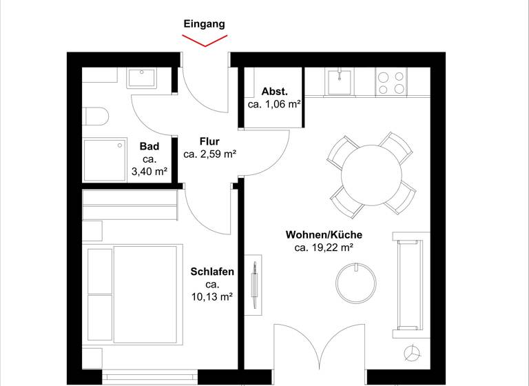 Wohnung zum Kauf 199.000 € 2 Zimmer 38 m²<br/>Wohnfläche Binz Ostseebad Binz 18609